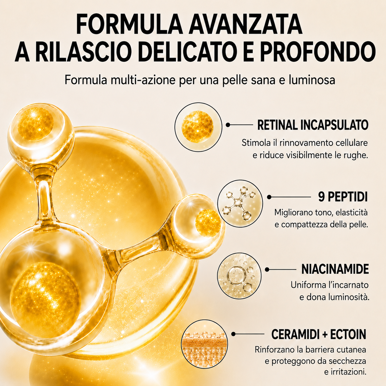 Concentrato Anti-Età al Retinal – Siero Notte Rigenerante · 30 ml